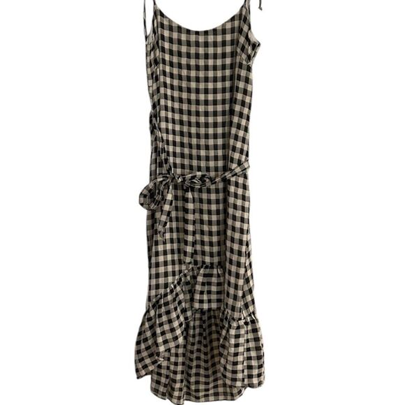 Cosmopolitan X DTO Black White Gingham Freya Midi Dress Size Small - Picture 5 of 13